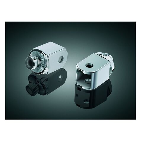 Kuryakyn Front Splined Foot Peg Adapters Honda 1996-2022 Black [Previously Installed]