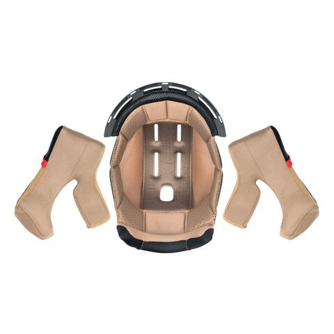 Icon Ultraflite Cheek Pad & Helmet Liner Kit Tan / XL [Open Box]