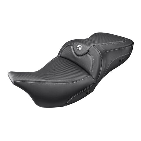 Saddlemen Roadsofa CF Carbon Fiber 2-Up Seat For Harley Touring 2008-2025 Heated / Standard / Without... [Open Box]