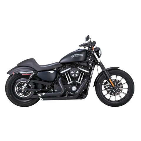 Vance & Hines PCX Shortshots Staggered Exhaust For Harley Sportster 2014-2022 Matte Black [Blemished - Good]