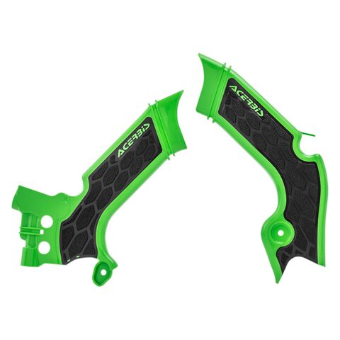 Acerbis X-Grip Frame Guards Kawasaki KX450 / X 2024-2026 Green/Black [Demo - Acceptable]