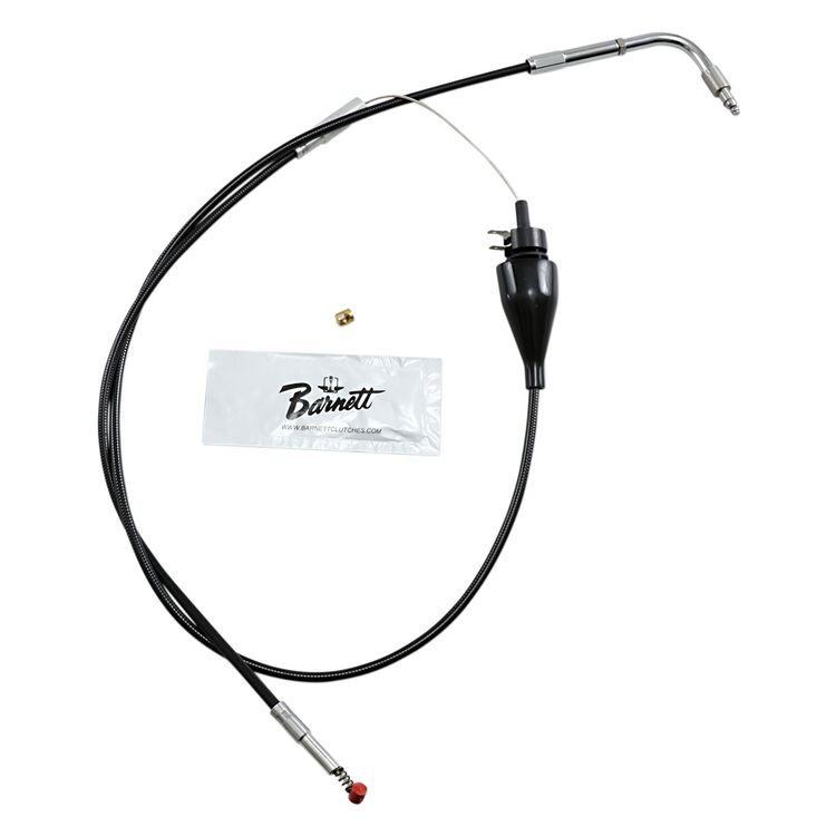 Barnett Black Vinyl Idle Cable For Harley Touring With Cruise 2002-2006 +6" [Open Box]