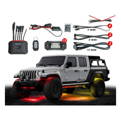 XKGLOW XKMax RGBW Color Chasing LED Rock Light Kit