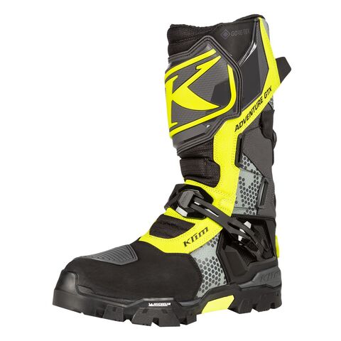 Klim Adventure GTX Boots Asphalt/Hi-Viz Green / 14 [Open Box]