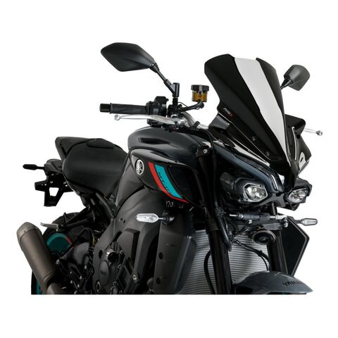 Puig Touring Naked New Generation Windscreen Yamaha MT-10 / SP 2022-2026 Black [Blemished - Very Good]