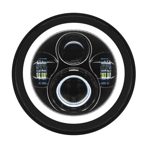 HogWorkz LED 7" Halomaker Headlight For Harley 1994-2025 Black [Open Box]