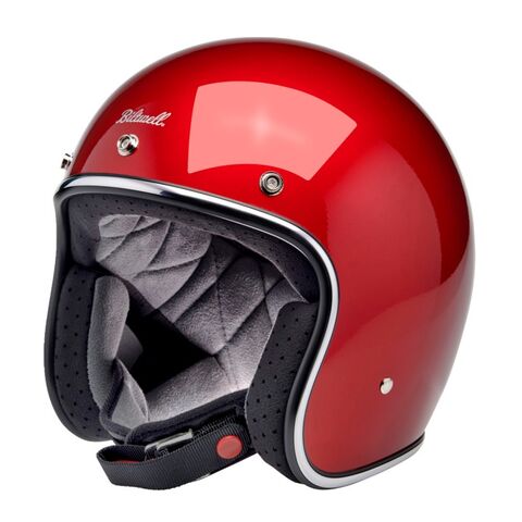 Biltwell Bonanza Helmet Metallic Cherry Red / LG [Open Box]