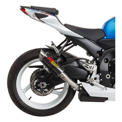Hotbodies Racing MGP Slip-On Exhaust Suzuki GSXR 600 / GSXR 750 2011-2026 Carbon Fiber/Stainless [Previously Installed]