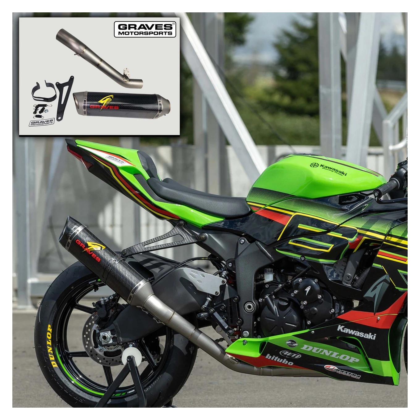Graves Works 2 Slip-On Exhaust Kawasaki ZX6R / ZX636 2019-2026