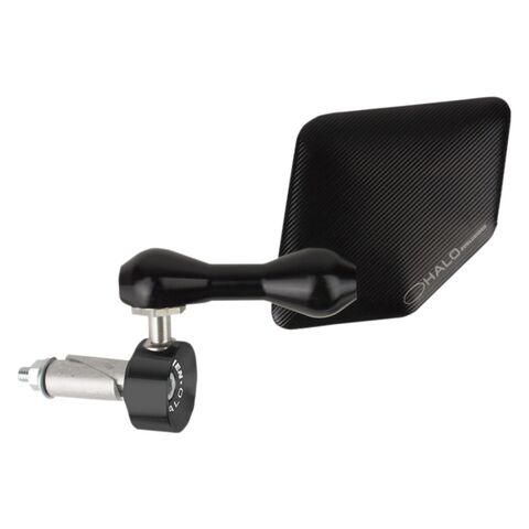 Driven Racing Halo Bar End Mirror Black / Left Side [Incomplete]