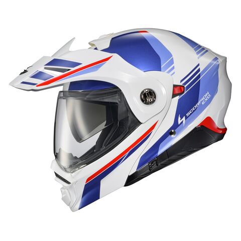 Scorpion EXO-AT960 Monk Helmet White/Blue/Red / LG [Open Box]