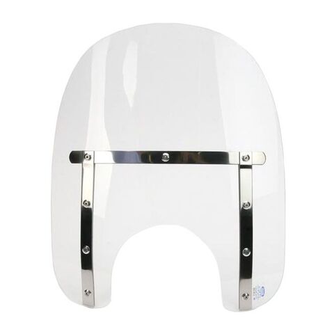 Memphis Shades Memphis Slim Windshield With 7" Headlight Cutout Clear/Silver / 17" Tall [Previously Installed]