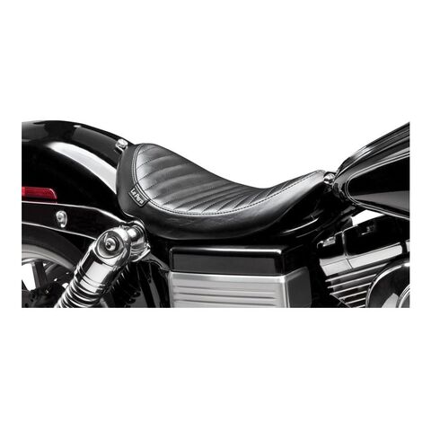 Le Pera Lil Nugget Solo Seat For Harley Dyna 2006-2017 Black / Pleated [Open Box]