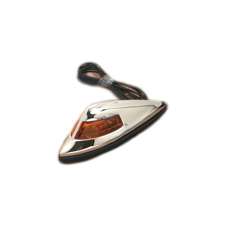 Drag Specialties Nostalgia Front Fender Light For Harley Chrome / Amber [Blemished - Good]