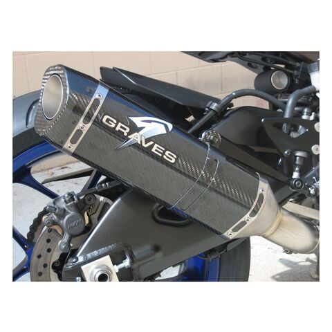 Graves Link Cat Eliminator Slip-On Exhaust Yamaha R1 / R1M 2015-2020 Titanium/Carbon Fiber / Slip-On [Open Box]