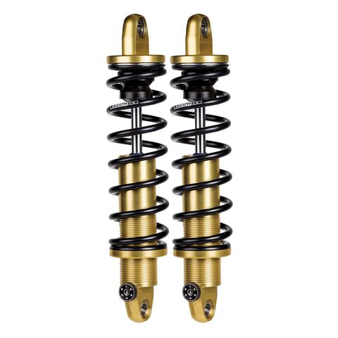 Legend Suspension Revo-A Coil Shocks For Harley Touring 1999-2026 12"/Standard Duty / Gold Anodized [Open Box]