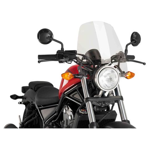 Puig Touring Naked New Generation Windscreen Honda Rebel 300 / 500 2017-2026 Clear [Blemished - Good]