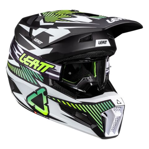 Leatt Youth Moto 3.5 Helmet w/ Vizion 2.5 S Goggles (Youth MD and Youth LG)