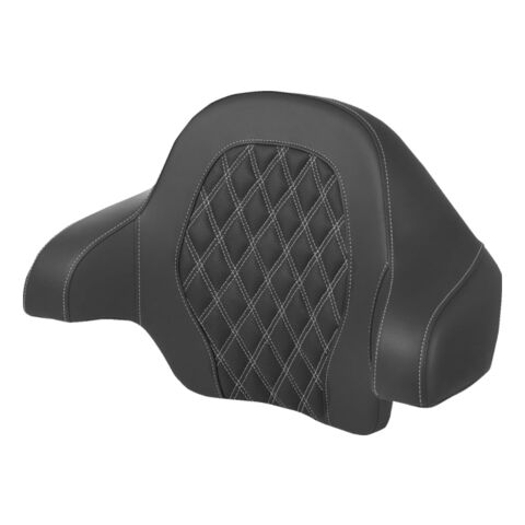 Saddlemen RoadSofa LS Lattice Stitch Tour Pack Backrest Pad For Harley Touring 2014-2025 Silver Stitch [Blemished - Good]
