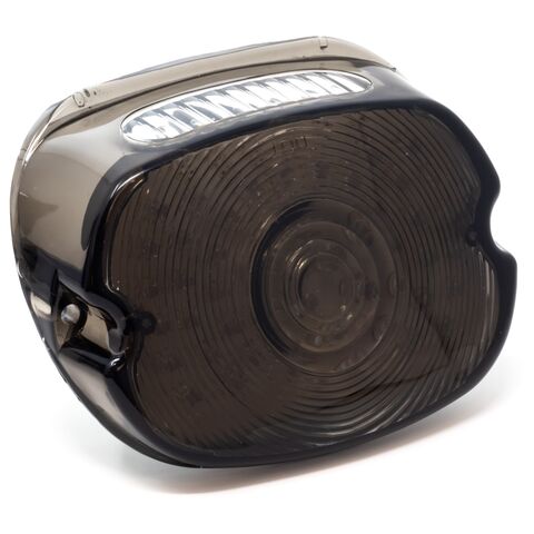 Letric Lighting Co. Slantback LED Taillight w/ Plate Window For Harley 1999-2026 Low Profile Smoke Lens [Blemished - Good]