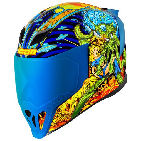 Icon Airflite Bugoid Blitz Helmet Blue / XL [Open Box]