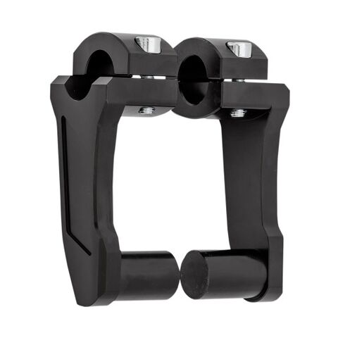 Rox Extended Stem Pivoting Risers For 1" Handlebars 4" Tall / Black Anodized [Open Box] Black Anodized / 4" Tall [Blemished - Good]