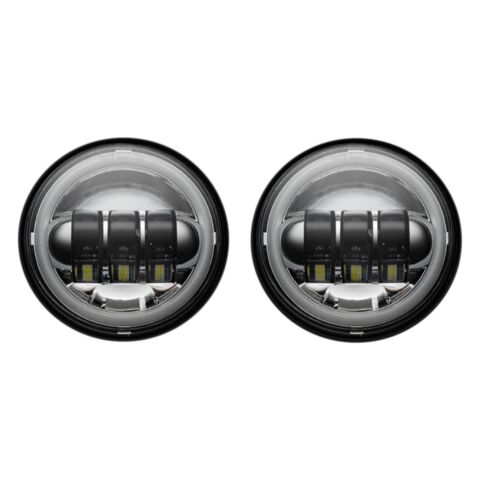 Custom Dynamics 4.5" Halo Passing Lamp For Harley Touring / Softail 2005-2025 Chrome [Blemished - Very Good]