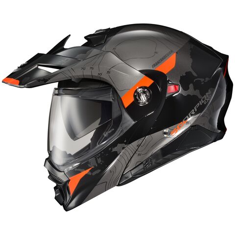 Scorpion EXO-AT960 Topographic Helmet Black/Orange / LG [Open Box]