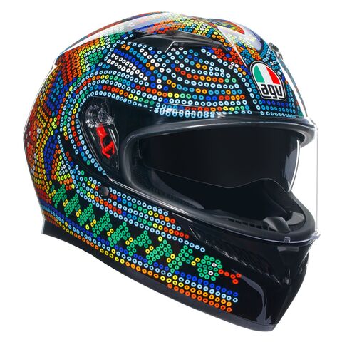 AGV K3 Rossi Winter Test 2018 Helmet Blue/Green / SM [Open Box] SM / Blue/Green [Blemished - Good]
