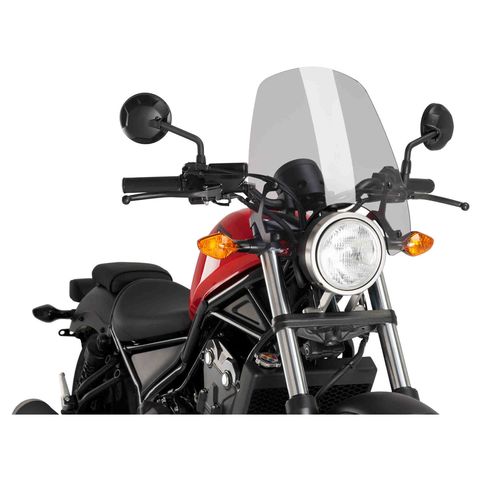 Puig Touring Naked New Generation Windscreen Honda Rebel 300 / 500 2017-2026 Light Smoke [Blemished - Very Good]