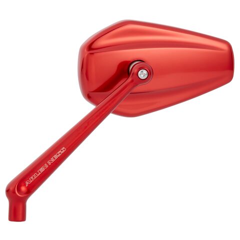 Arlen Ness Mini Stocker Billet Mirror Left Side / Red [Blemished - Very Good]