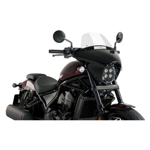 Puig Batwing SML Fairing Honda Rebel 1100 2021-2026 Clear/Matte Black / Touring [Blemished - Good]
