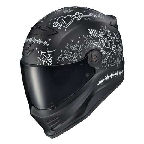 Scorpion EXO Covert FX The Litas 2 Helmet Black/White / SM [Blemished - Very Good]