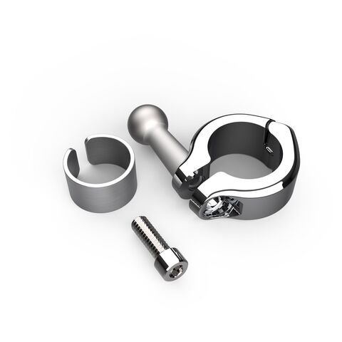Ciro Standard Drink Holder With Bar Mount Black Clamp/Chrome Basket / 1 1/4" [Blemished - Good]