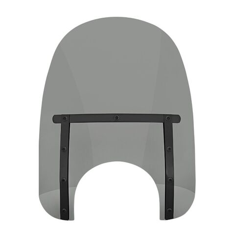 Memphis Shades Memphis Slim Windshield With 9" Headlight Cutout Black Smoke/Black / 15" Tall [Open Box]