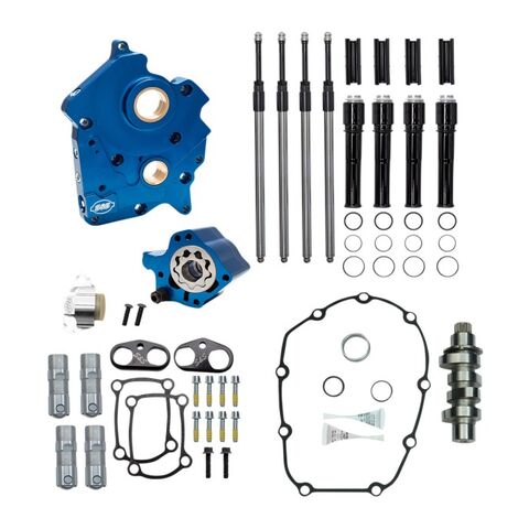 S&S Cycle 475 Cam Chest Kit For Harley Oil Cooled Milwaukee-Eight 2017-2026 Gear Drive / Black Pushro... [Open Box]
