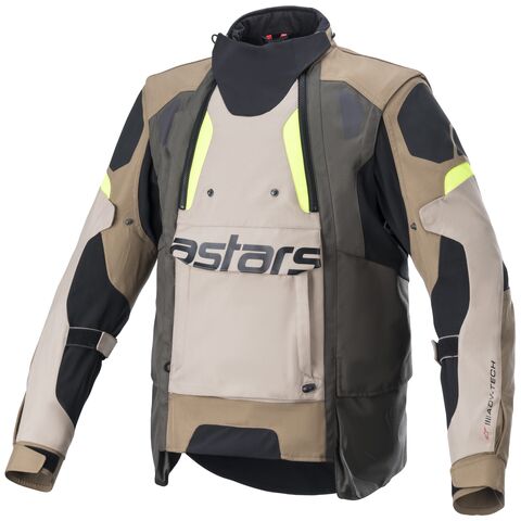 Alpinestars Halo Drystar Jacket Dark Khaki/Sand/Fluo Yellow / XL [Open Box]