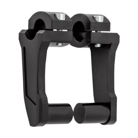 Rox Extended Stem Pivoting Risers For 1" Handlebars Black Anodized / 4" Tall [Blemished - Good]