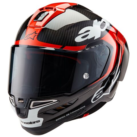 Alpinestars Supertech R10 Carbon Element Helmet Gloss Black Carbon/Bright Red/White / XS [Open Box]