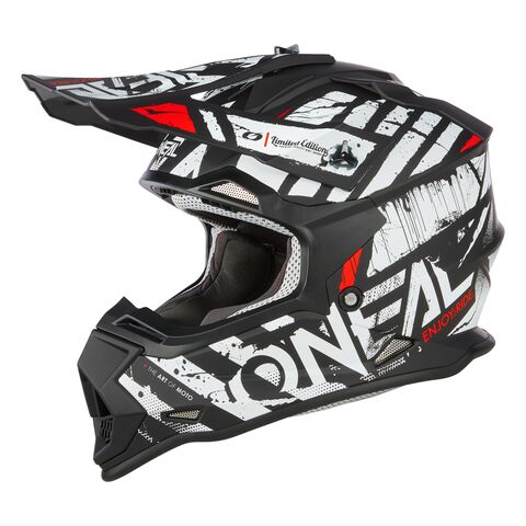 O'Neal Youth 2 Series Glitch Helmet Black/White / Youth MD [Blemished - Good]