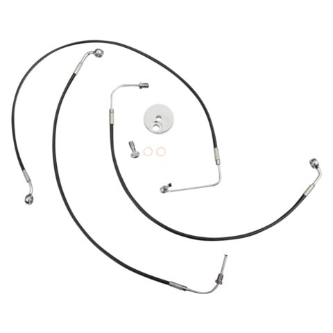 LA Choppers Front Brake Line Kit For Harley Softail 2018-2026 Black Vinyl / Mini Apes [Blemished - Good]