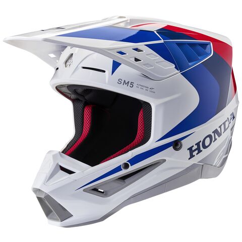 Alpinestars Supertech M5 Honda Helmet White/Blue/Red / MD [Blemished - Good]