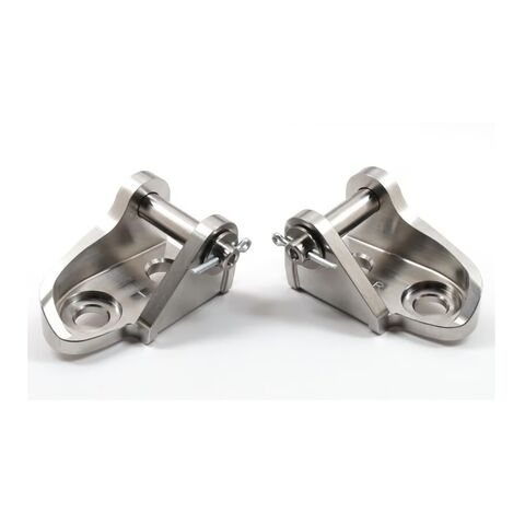 Works Connection Foot Peg Mounts Yamaha YZ250F / YZ450F 2023-2026 Titanium [Open Box]