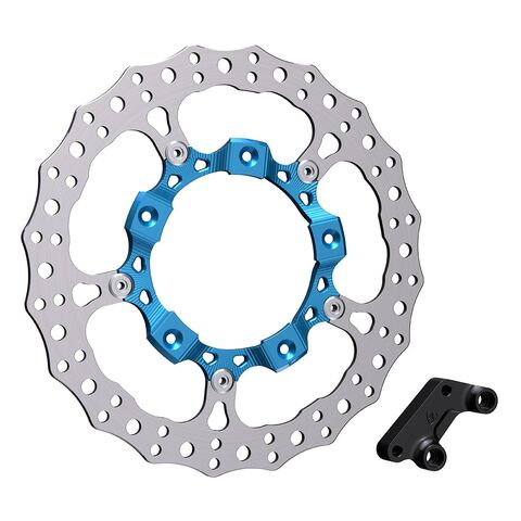 Arlen Ness 14" Full-Floating Big Billet Brake Rotor For Harley Touring 2014-2025 Right Side / Blue [Blemished - Good]