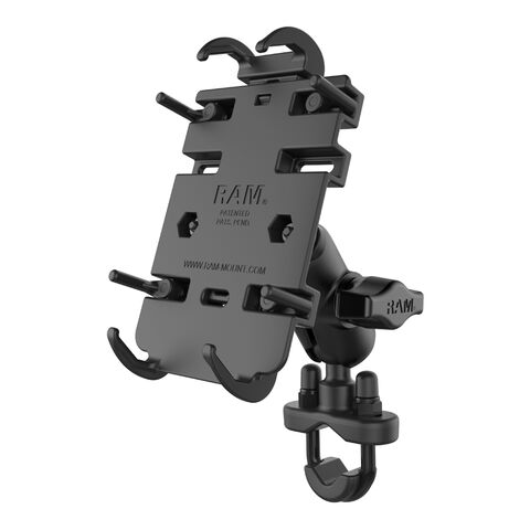 RAM Mounts Quick-Grip Phone Mount With Handlebar U-Bolt Base Black / Regular [Blemished - Good]