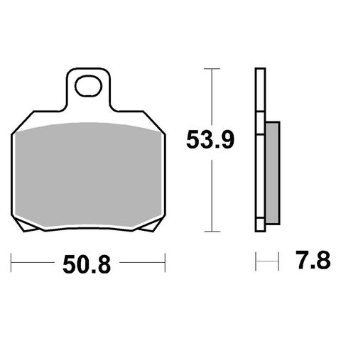 SBS HF Ceramic Rear Brake Pads 730HF [Open Box]