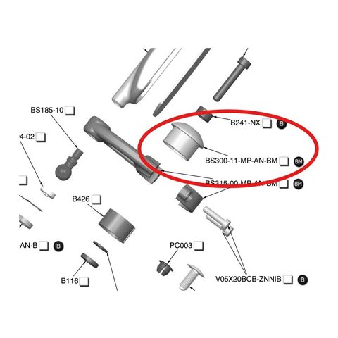 Rizoma Replacement Lunar Mirrors Handlebar End Cap