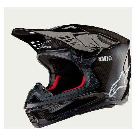 Alpinestars Supertech M10 Carbon Helmet Gloss Black Carbon / SM [Incomplete]