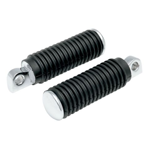 Drag Specialties OEM Style Footpegs For Harley Black / Chrome [Blemished - Good]