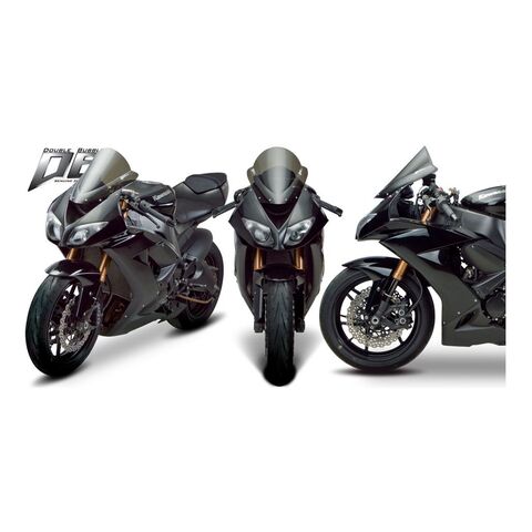 Zero Gravity Double Bubble Windscreen Kawasaki ZX6R / ZX636 / ZX10R Dark Smoke [Open Box]